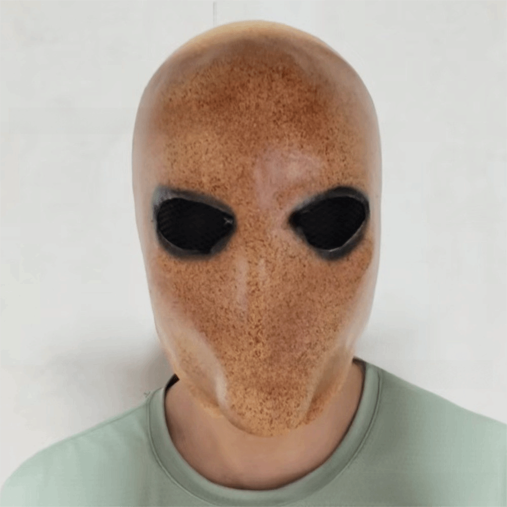 Latex Alien Mask Realistic - Topeng Slenderman Halloween, Topeng Alien Tanpa