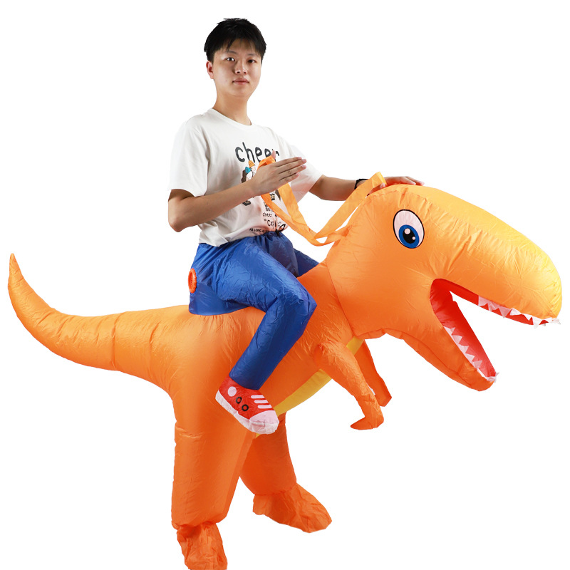 Kostum Dinosaurus Tiup Hijau A - Inflatable Dinosaur Costume Adult ulasan dan harga