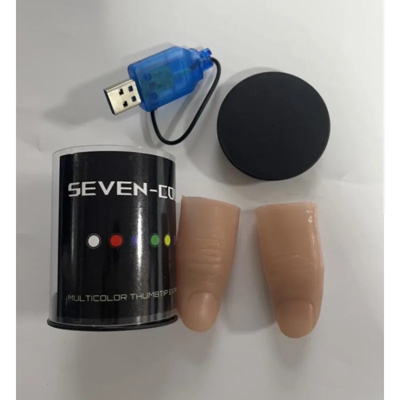 Lampu LED tujuh warna ujung je - Thumb Tip Magic Trick Set ulasan dan harga