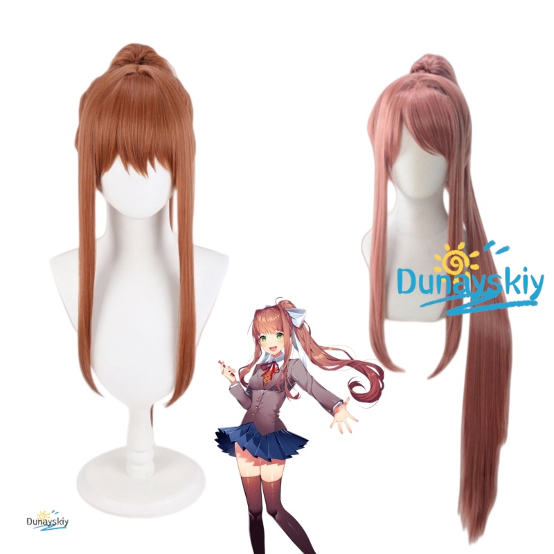Wig Cosplay Karakter DDLC Moni - Anime Cosplay Wig Heat Resistant ulasan dan harga