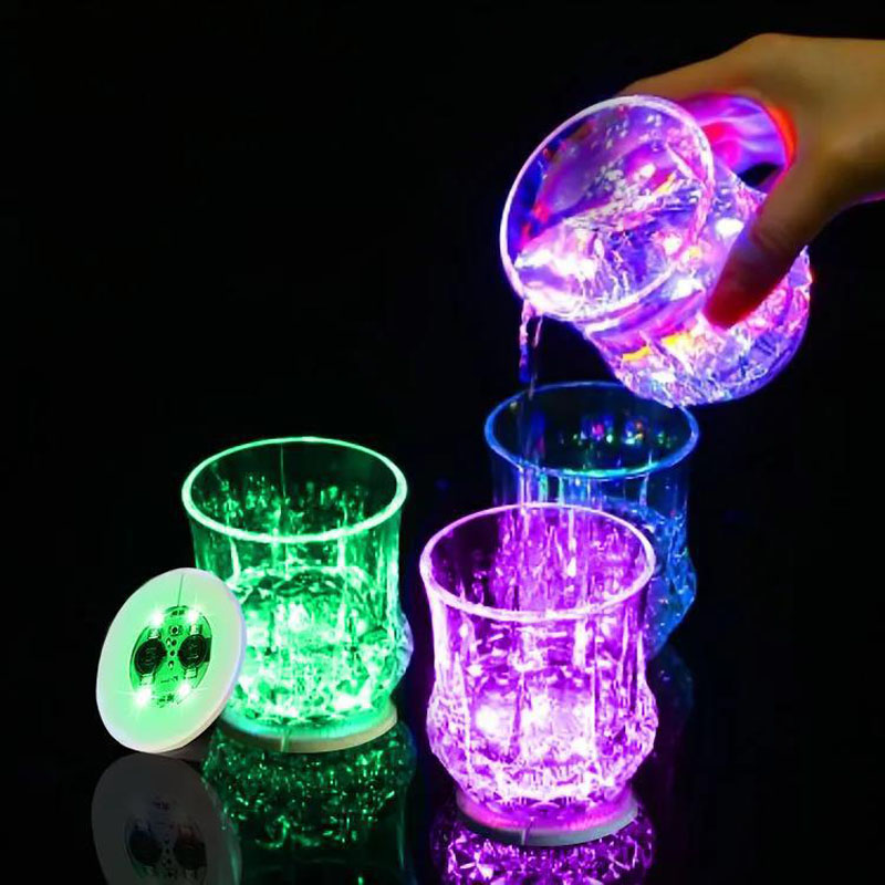 Stiker Tatakan Gelas LED Alat  - Glow In The Dark Party Glasses ulasan dan harga